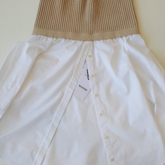 NAADAM ! Mixed Media Off The Shoulder Top  ( XS) - Picture 2 of 12